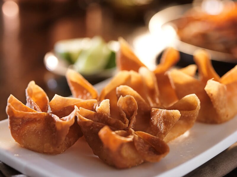 Golden crispy wontons served at Golden Champa